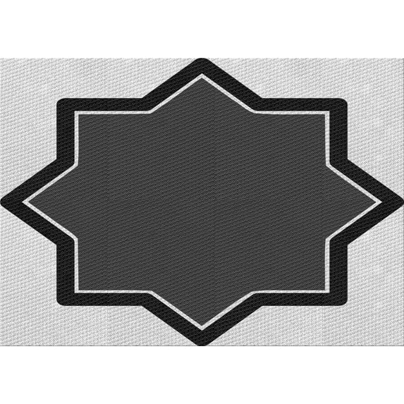 Ahgly Company Indoor Rectangle Patterned Silver Gray Area Rugs, 2' x 4'