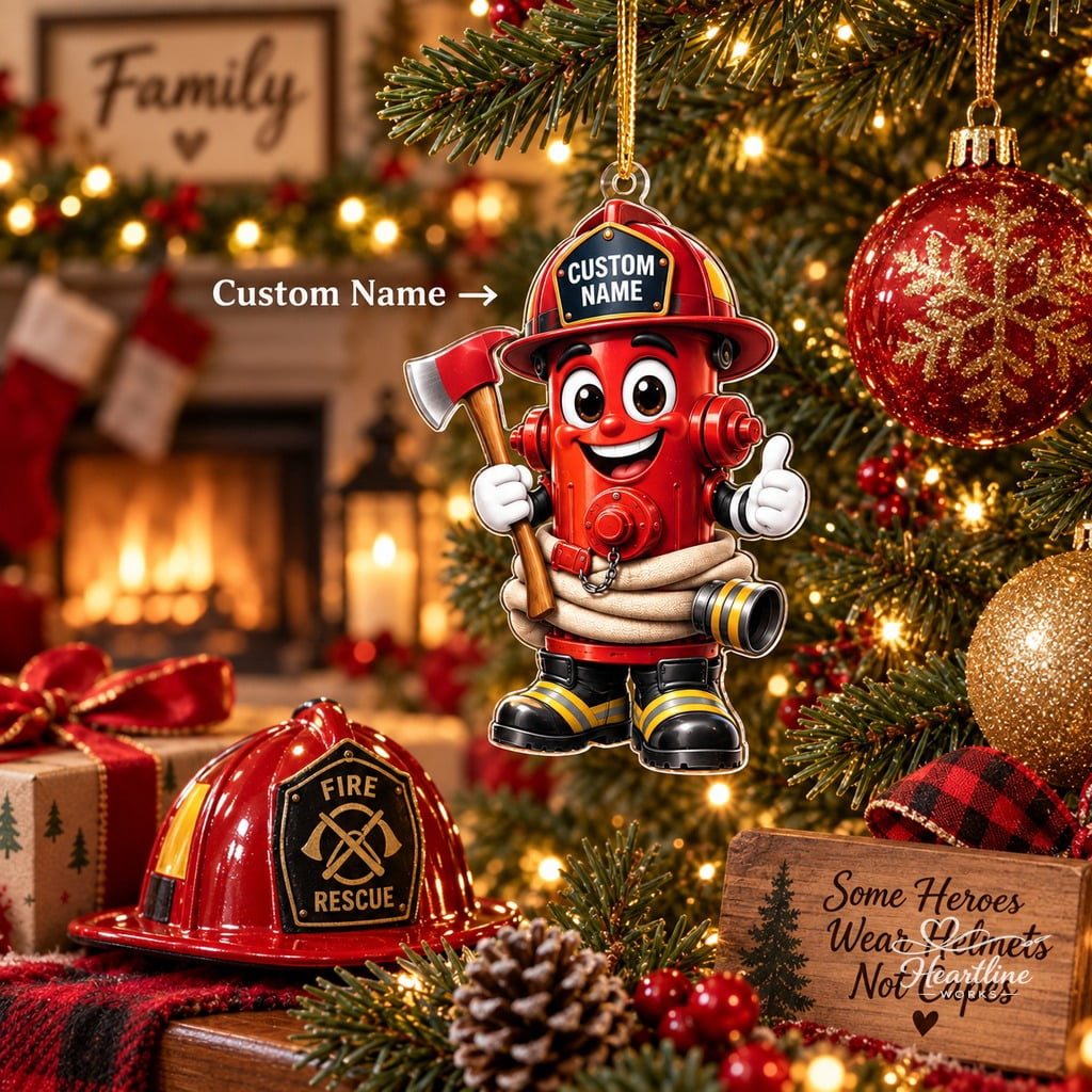 Personalized Ornament Fire Hydrant Character Acrylic Tree Hanging ...