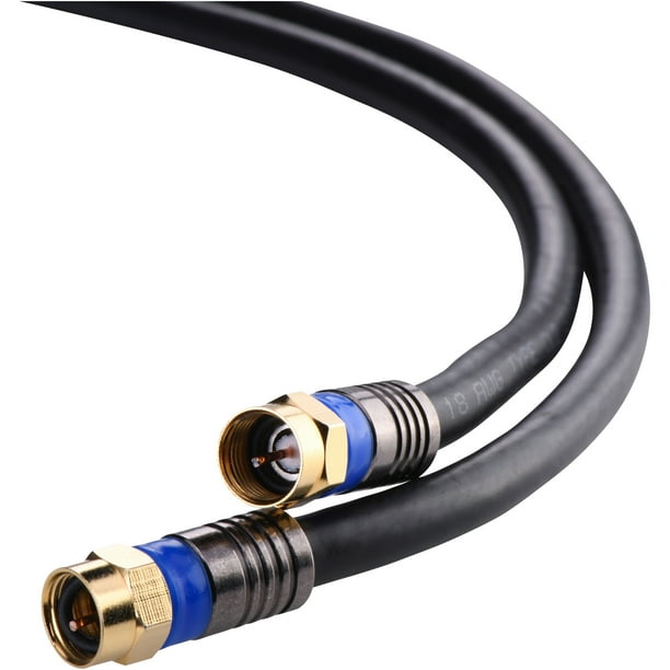 Blackweb Rg6 Quad Shield Coaxial Cable, 250'
