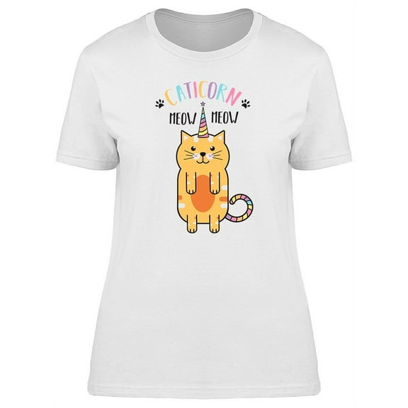 Funny Cat Art Caticorn Paws T-Shirt Women -Image by Shutterstock, Female XX-Large