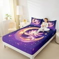 thumbnail image 5 of Feelyou Dreamy Axolotl Teens Twin Sheet Sets, Mystic Moon Stars Galaxy Twin Fitted Sheet, Kawaii Pink Animal Flat Sheet, Lightweight Room Decor, 3-Piece, 5 of 8