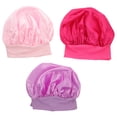 thumbnail image 1 of Miangastore 3pcs Elastic Caps Candy Color Comfortable Breathable Wide Brim Night Hat for Kids, 1 of 9
