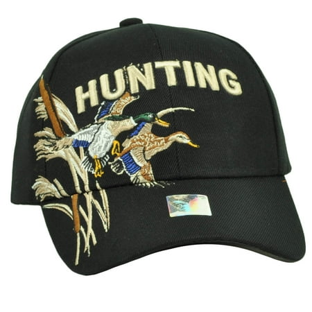 Hunting Duck Season Hunters Hunt Black Adjustable Hat Cap Curved Bill