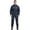 Navy Blue, variant on Men's Long Sleeve Work Overall Jumpsuit Front Half Zipper Coverall with Overlapping Placket Navy Blue 3XL/185
