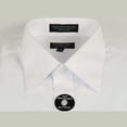thumbnail image 4 of Mens Milani dress shirt cotton Blend easy wash long sleeves white French Cuffs, 4 of 6