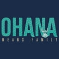 thumbnail image 2 of Men's Lilo & Stitch Bold Ohana means Family Graphic Tee Navy Blue Heather Small, 2 of 4