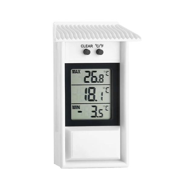 Termómetro digital de 132 mm con min-max, blanco, 1 pieza Banban