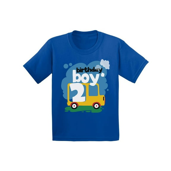 Awkward Styles Birthday Boy Infant Shirt Toy Truck Tshirt for Baby 2nd Birthday Party Truck Gifts for 2 Year Old Baby Boy 2nd Birthday Party Outfit Birthday Shirt for Baby Boy Truck Themed Party