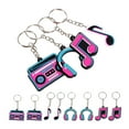 thumbnail image 2 of Porte-clés Note de Musique 12 Pcs Couleurs Assorties Design Rétro pour Fêtes de Danse et Concerts Amateurs de Musique, 2 of 9