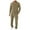 Khaki, variant on JIKNTTR Men's Casual 2 Piece Outfits Long Sleeve Lapel Solid Color Shirt Holiday Shirts Tops Pants Outfits Trendy Beach Tracksuits