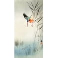 thumbnail image 2 of Koson, Ohara 11x18 White Modern Wood Framed Museum Art Print Titled - Kingfisher hunting for fish in the water, 2 of 4