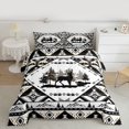 thumbnail image 2 of Castle Fairy Animal Deer Bedding Comforter Set 2pcs for Female Men Women,Abstract Geometric Twin Comforter Sets Microfiber,Boho Tribal Aztec Breathable Bedding Set,Luxury Bedroom Decor,Reversible, 2 of 8