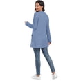 thumbnail image 7 of JWD Women's Cardigan Open Front Lightweight Cardigan Long Sleeve Cardigans with Pockets Denim Blue M, 7 of 7