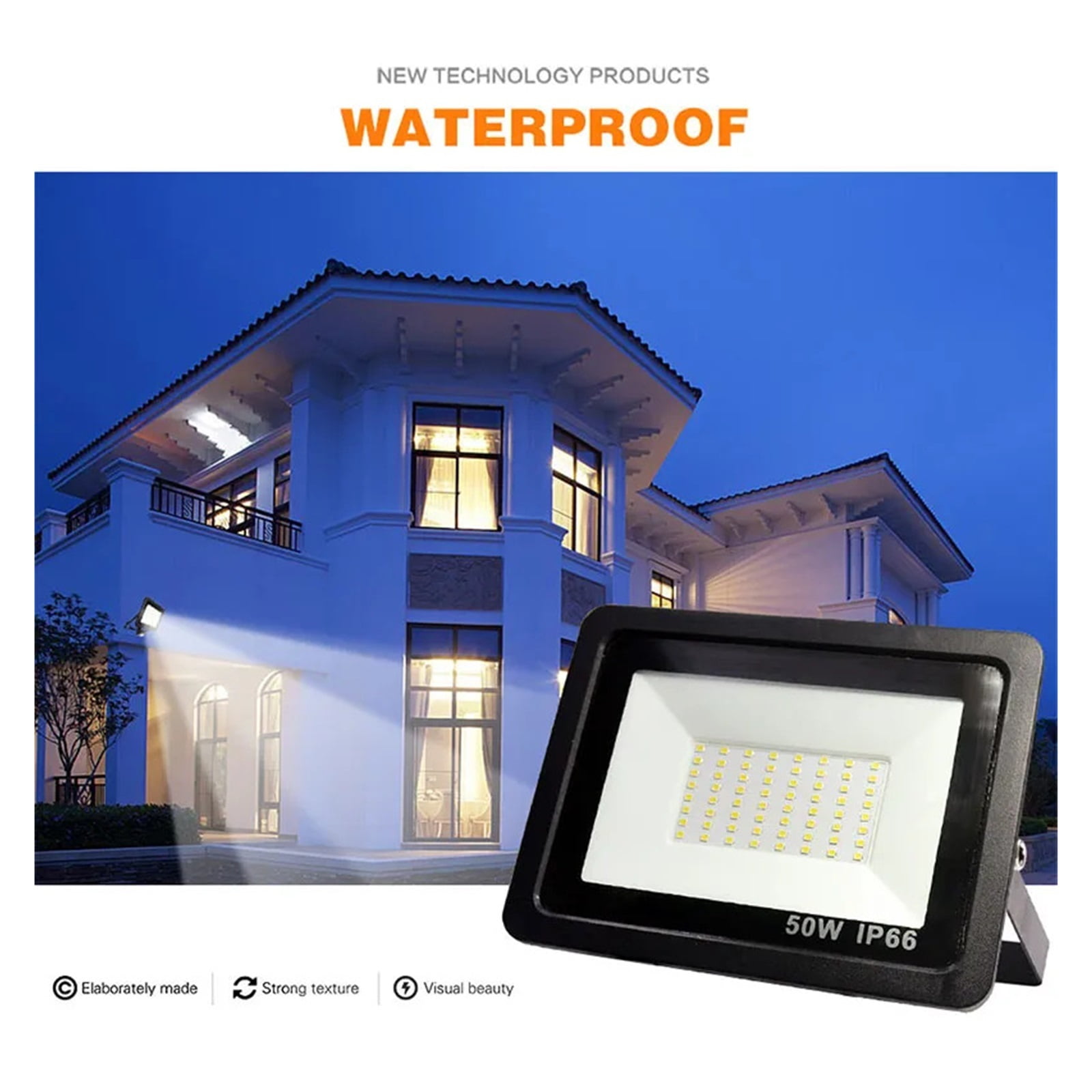 Led Flood Light 20W 30W 50W 100W Spot Light For Outdoor SMD 2835 Floodlights Wall Lamp Lighting For Street Square - Wide Angle Beam