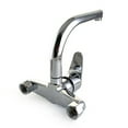 thumbnail image 4 of Wall-Mounted Kitchen Sink Mixer Tap, Single Lever Kitchen Tap, Chrome, Silver, 4 of 5