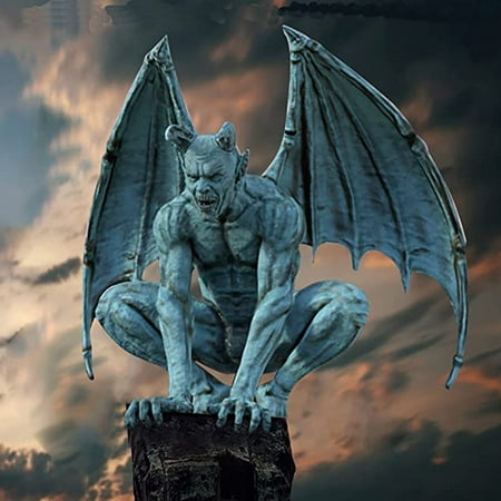 Retro Gargoyle Resin Statue Ghost Demon Angel Wings Bat Monster ...