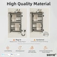 thumbnail image 4 of SIOYIE Smart Heated Towel Rack, 160W Wall-Mounted Electric Towel Warmer with Shelf, 8-Bar, Wi-Fi App Control, 1-24H Timer, 115℉-155℉, Low Carbon Steel, IPX5, Plug-in/Hardwired, Gray, 4 of 9