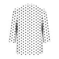 thumbnail image 4 of Womens Henley Plus Size Tops Button Polka Dots Print V Neck Summer Shirts Fashion Casual Loose Fit Comfy Blouses L-5XL, 4 of 5