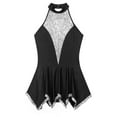 thumbnail image 5 of iiniim Womens Sleeveless Figure Ice Skating Dress Rhinestone Gymnastic Leotard Competition Black XL, 5 of 7