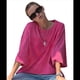 thumbnail image 3 of Camisetas Oversize para Mujer, Camisetas Vintage de Algodón, Cuello Redondo, Corta, Túnicas Lavadas de Verano. Rosa Roja L, 3 of 10