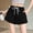 *Black, variant on ClodeEU Women's High Waisted Drawstring Shorts,Loose Fit Casual Athletic Bottoms for Summer White,Womens Plus S