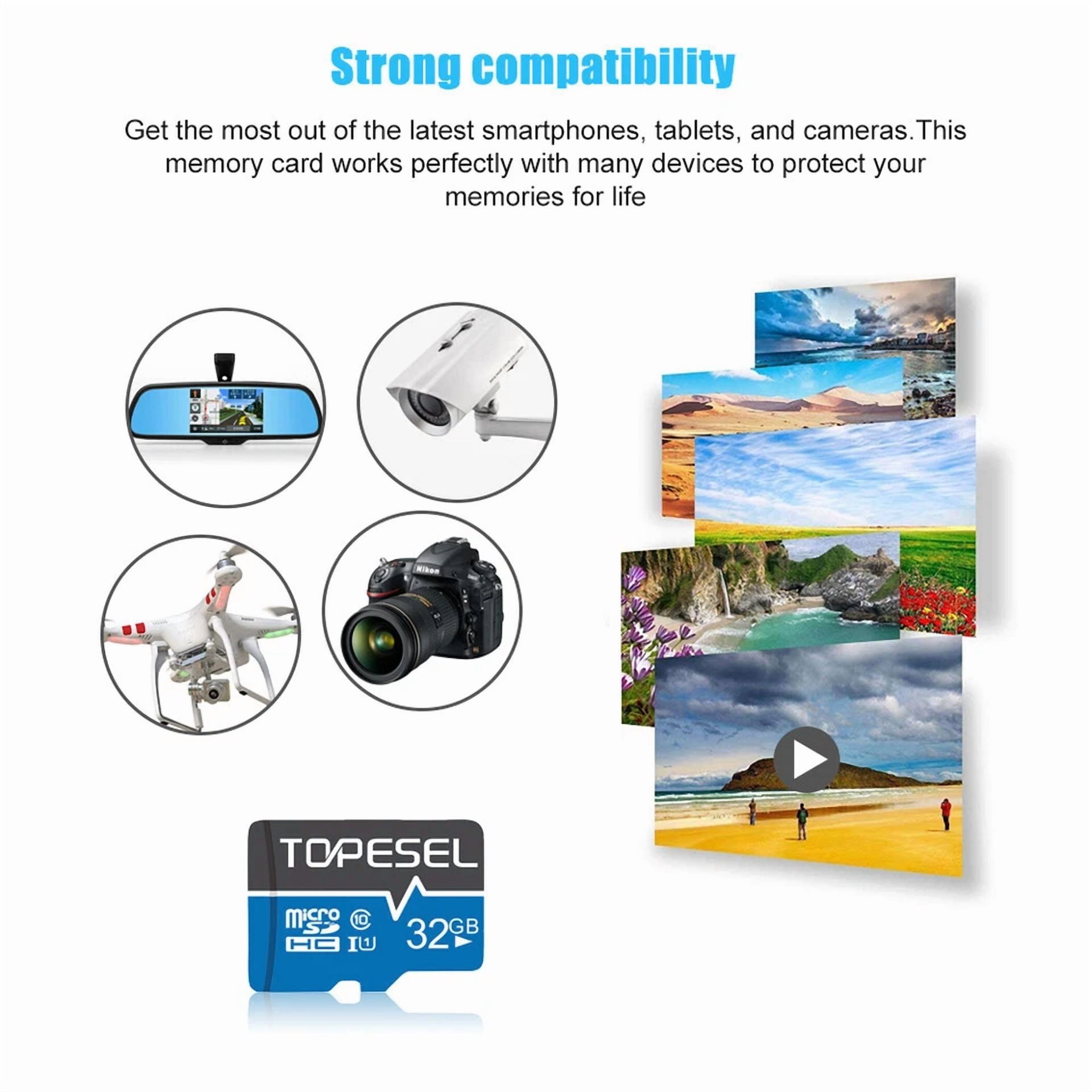 CRESTIN- 2Pcs 32Gb Memory Tf Micro Sd Card Class10 High Speed Micro Sd For Camera Phone