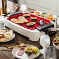 thumbnail image 4 of 2-in-1 Smokeless Indoor Ceramic Nonstick Grill & Griddle - Aluminum, Dishwasher-Safe, 1500W, White, 4 of 7