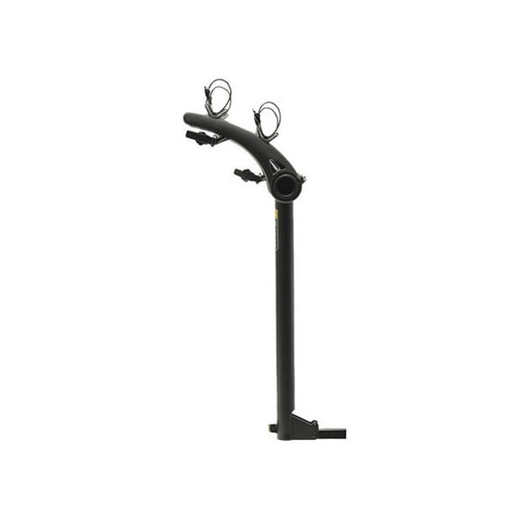 Saris Bike Rack 882 Bones; 1-1/4 Inch And 2 Inch Receiver Hitch Mount; Holds 2 Bikes; Up To 70 Pound Weight Capacity; Bike Frame Clamp; Without Lock; Foldable; Black; Steel