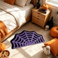 thumbnail image 5 of Euahivb Halloween Spider Web Bath Mat 23.6×15.8 Inch Soft Polyester Gothic Floor Rug Spooky Bathroom Doormat for Tub Shower Bedroom Doorway Fall Decor, 5 of 8