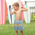 thumbnail image 4 of FORMRS Boys Swim Trunks Quick Dry Mesh Liner Boardshorts Sizes XS-XL, Light Blue Rainbow, 4 of 7