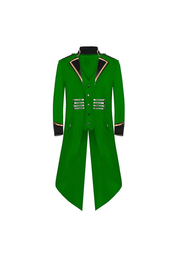Men's Gothic Tailcoat Coat Steampunk Retro Tail Coat Medieval Lapel Court Dress Slim Coat for Sailing Fishing Camping