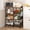 28x14.57in, variant on Kitchen Island Cart on Wheels - 4 Tier Rolling Kitchen Table Cart with Storage Shelves, 6 Removable Hooks& Locking Casters, Coffee Bar Cabinet for Dining Room Pantry Office, Espresso