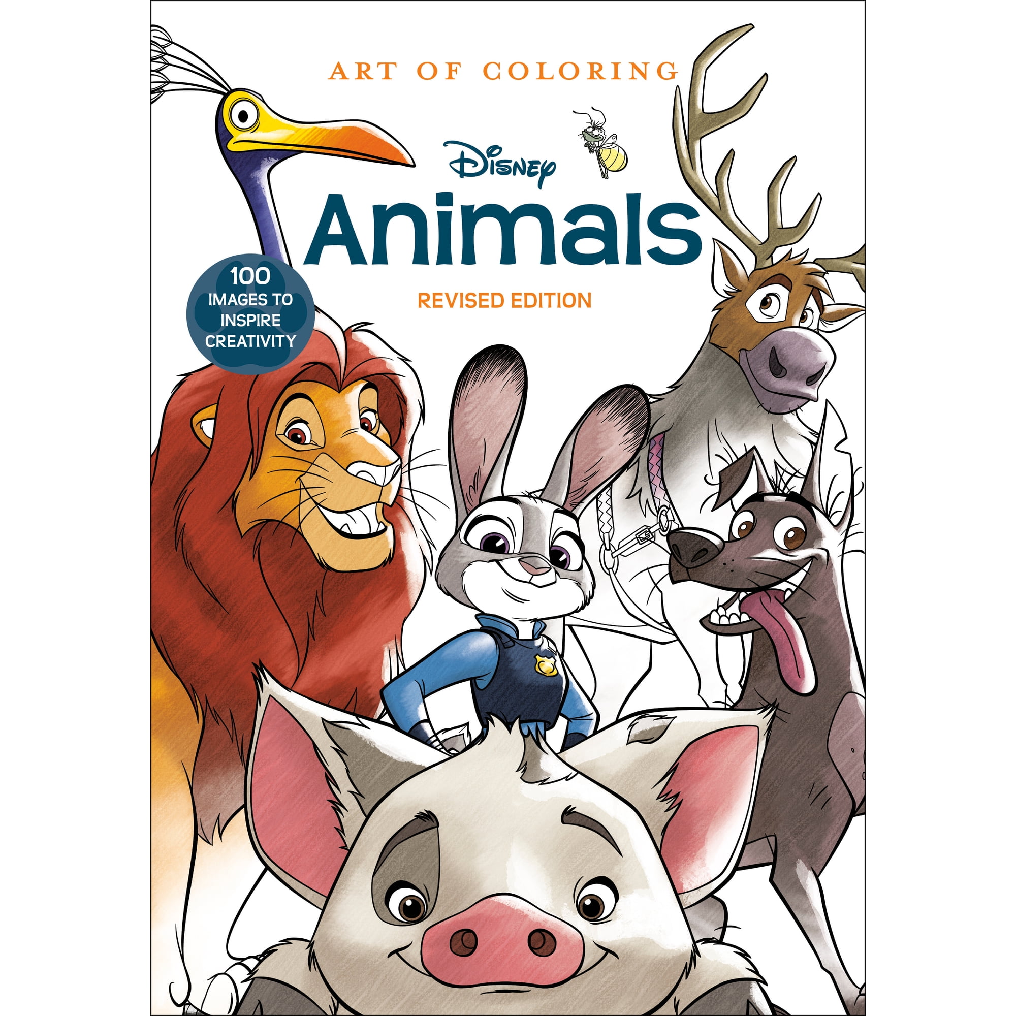 Art of Coloring: Disney Animals: 100 Images to Inspire Creativity, 128 pages (Paperback)