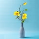 thumbnail image 4 of Ramo de flores de simulación de rama de flores artificiales de 3 cabezas con hojas Decoración floral de la oficina en casa, amarillo Inevent HA7281-02B, 4 of 6