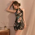 thumbnail image 1 of Uniforme Cheongsam chino Retro para mujer, lencería Sexy bordada, transparente, porno, Mini vestido Qipao, disfraces, 1 of 5