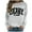 Light Gray, variant on Women's Letter Printed Round Neck Pullover Street Long Sleeve Pullover Hoodie Juniors Two Piece Outfit