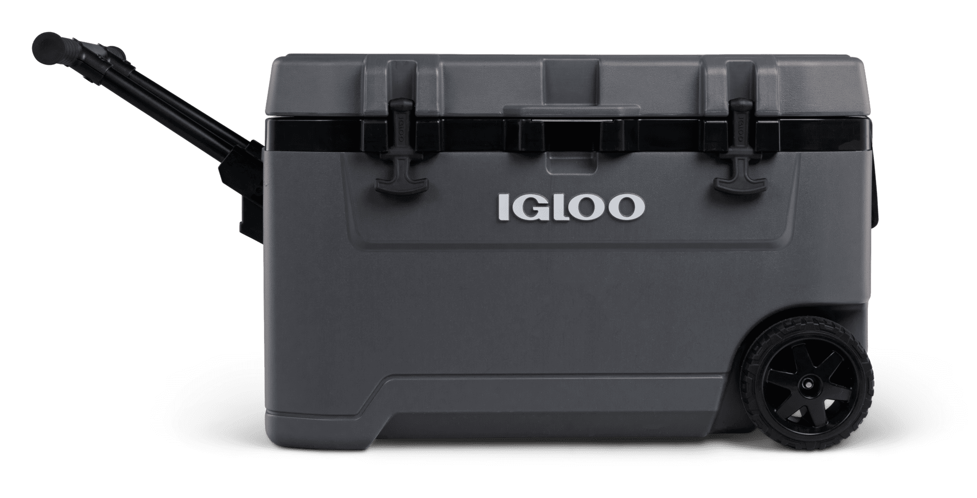 Igloo Overland 72 Quart Ice Chest Cooler with Wheels, Gray