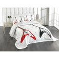 thumbnail image 3 of Ambesonne Guitar Quilted Bedspread Set 3 Pcs, V Shaped Design Song, Queen Size, Multicolor, 3 of 5