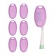 thumbnail image 1 of Cubiertas de Cepillo de Dientes de Silicona Uxcell de 6 Pcs, Reemplazo de Tapa de Cabeza con Agujero para Colgar para Cepillo de Dientes Manual Eléctrico para Hogar Viaje Gimnasio, Púrpura Claro, 1 of 7