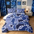 thumbnail image 2 of Manfei Farmhouse Aircraft Camo Quilt King, Old Fashion Plane Vehicle King Coverlet Set, Royal Blue, 3-Piece, 1 Bedspread and 2 Pillowcases, 2 of 7