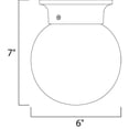 thumbnail image 2 of 5889WTWT Maxim Lighting Essentials-1 Light Flush Mount in Early American style-12 Inches wide by 4 inches high-White Finish, 2 of 2