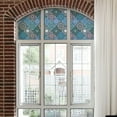 thumbnail image 5 of Chic Boho Day and Night Privacy Window Film with Free Installation Tools, Static Cling Window Privacy Film Decorative Stained Glass Look (B110, 17.7" x 118.1"), 5 of 9
