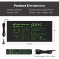 thumbnail image 6 of BN-LINK Seedling Heat Mat 10" x 20.75" Warm Hydroponic Heating Pad Waterproof for Seed Starting Greenhouse and Germination, 6 of 7