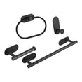 thumbnail image 2 of Juego de accesorios de baño Set de accesorios de baño gancho de toalla juego de barra de toalla de baño de acero inoxidable toallero de mano para baño , negro Soledad Hardware de baño, 2 of 10