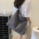 thumbnail image 4 of Bolso de mano grande para mujer, bolso cruzado, bolso de moda para mujer, bolso de pana, bolso de hombro de moda, gris y rosa, 4 of 5