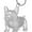 French bulldog, variant on Pet Hair Memorial Keepsakes Keychain Dog Shape Figurine Furs Collector Box Clear Hanging Bag Charm Accessories