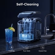 Simzlife 35lbs/24H Nugget Ice Maker Countertop,Portable Pebble Crushed Soft Chewable Ice Maker Machine with Self-Cleaning, Black