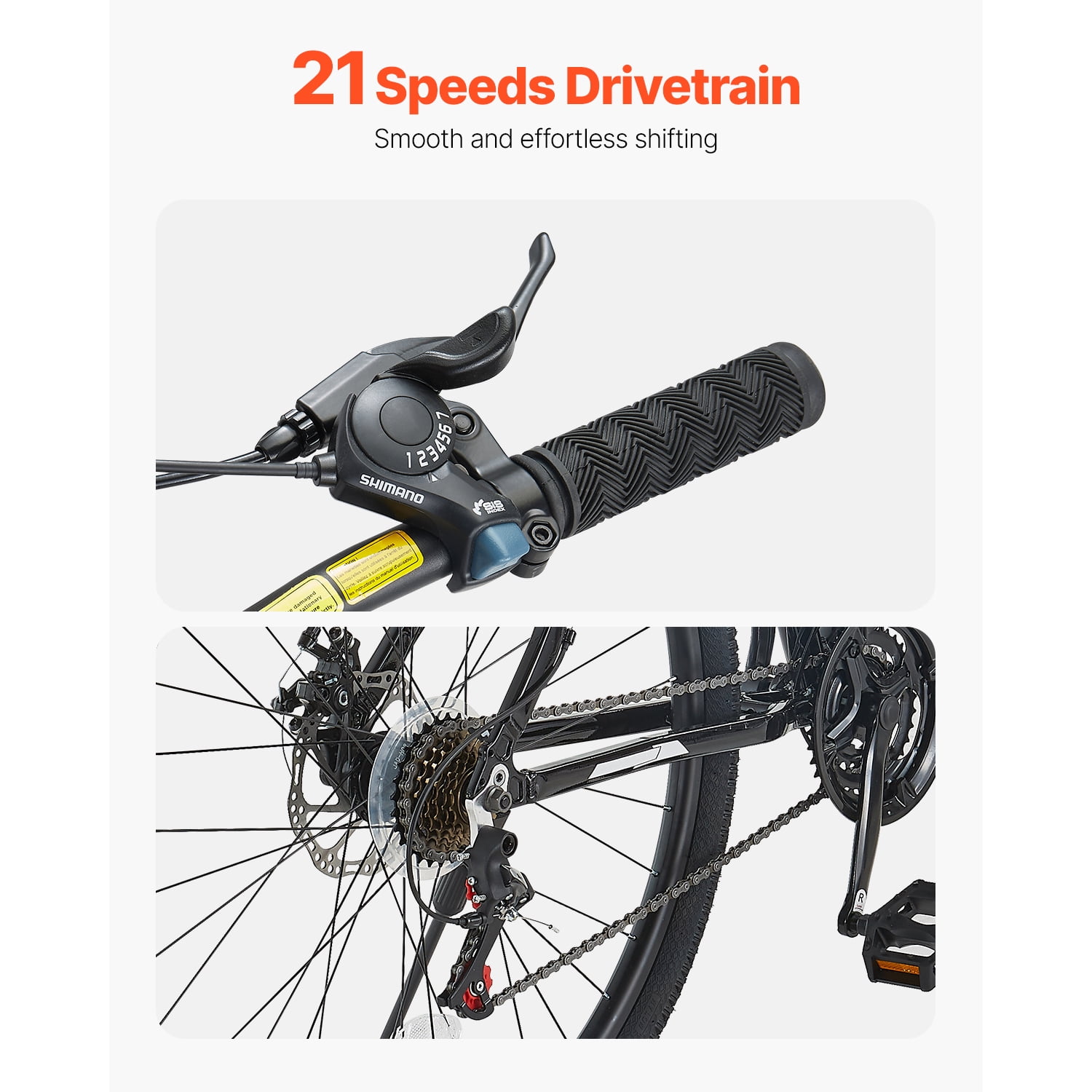 KFFKFF Hill Cycle, 29-inch ATB Bike with Initial Shock Absorption, 21 Gears SHIMANO Twist Gear Change, Cushioned Seat, Twin Disk Stoppers, Aluminum Alloy Body, Grown-up Athletic Biking Bike