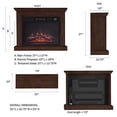thumbnail image 2 of Lavish Home 80-FPWF-1 Heat Mobile Electric Fireplace, Brown, 2 of 7
