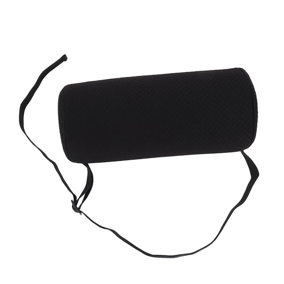 Ergonomic Lumbar Support Pillow Cylinder Memory Foam Back Cushion for Office Chair & Car Seat, Black (10.6x4.7x4.7 in / 27x12x12 cm)